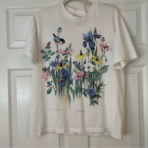 90s Floral Graphic T-Shirt M